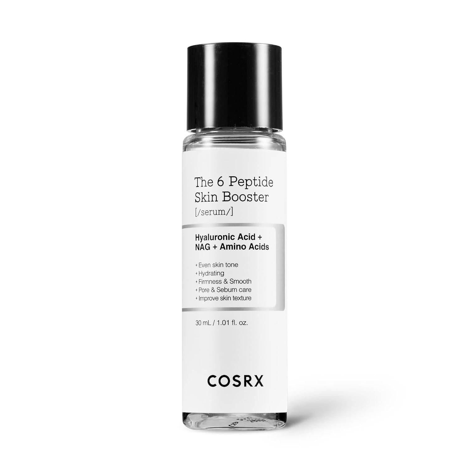 6-peptide complex targeting elasticity, pores, fine lines, and hyperpigmentation