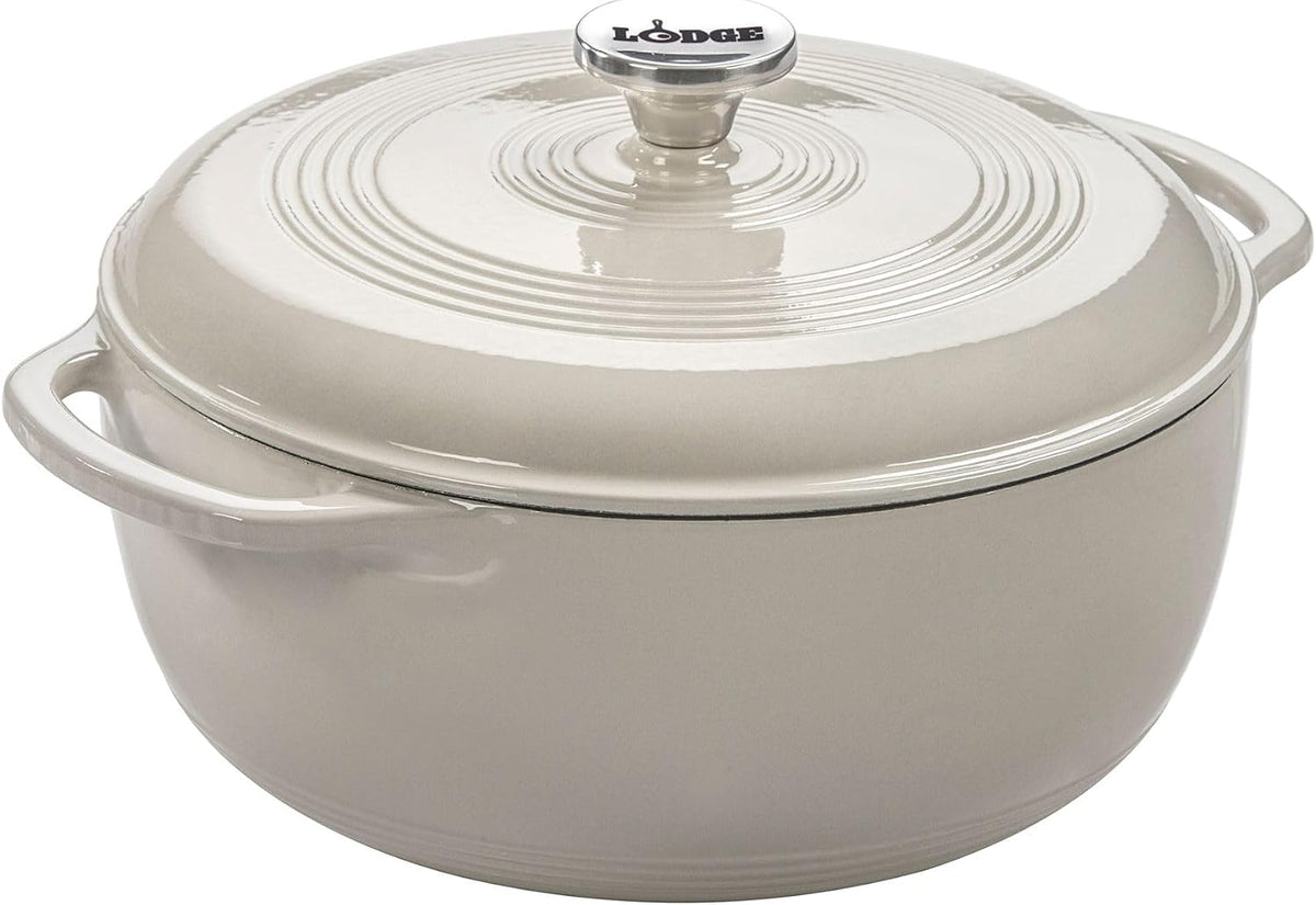 6-quart (and 6.5-quart) round enameled cast iron capacity