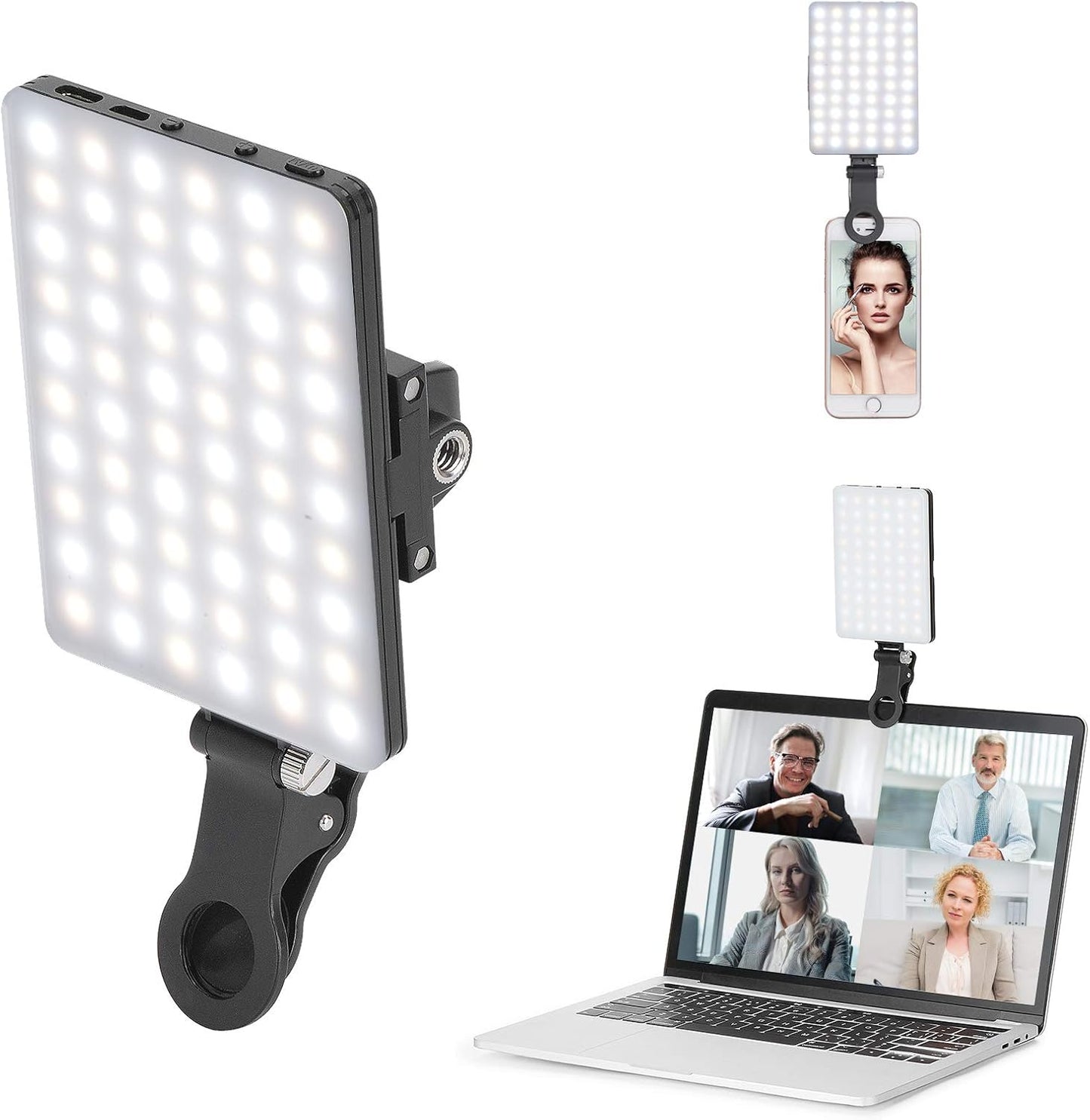 60 led lighting beads with 3 light modes (bright white, bright white + warm yellow, warm yellow)
