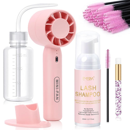 60ml rose-scented lash shampoo in gentle mousse form