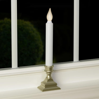 612 Vermont LED Window Candle Pewter – Understated Battery Powered Glow for Intentional Minimal Spaces