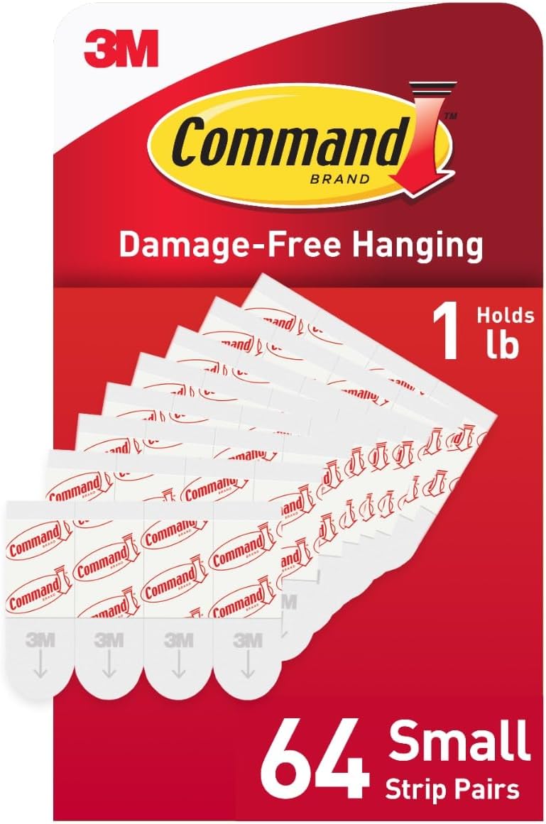 64 white foam adhesive replacement strips per pack