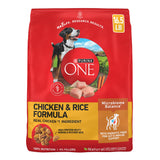Purina ONE Chicken and Rice Formula Dry Dog Food – Travel-Friendly Kibble for Camping Trips and Park Adventures
