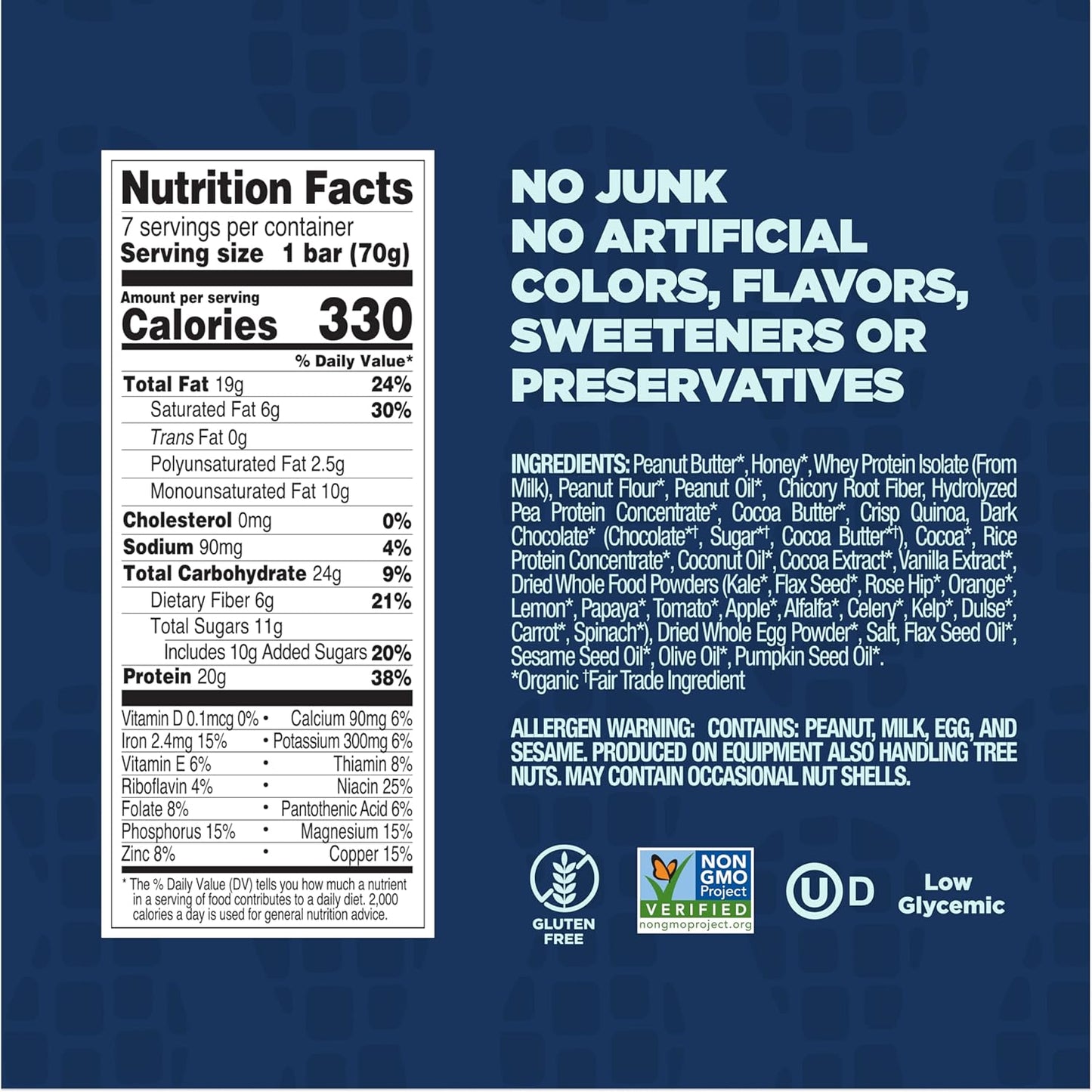 6g total fiber including 3g prebiotic fiber for digestive health