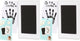 Negro - - Large 3” x 5” (Pack of 2)