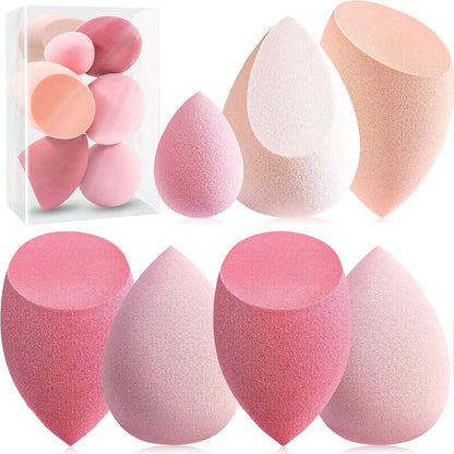7-piece set including angled, round, and mini sponges for face, contour, and under-eye areas