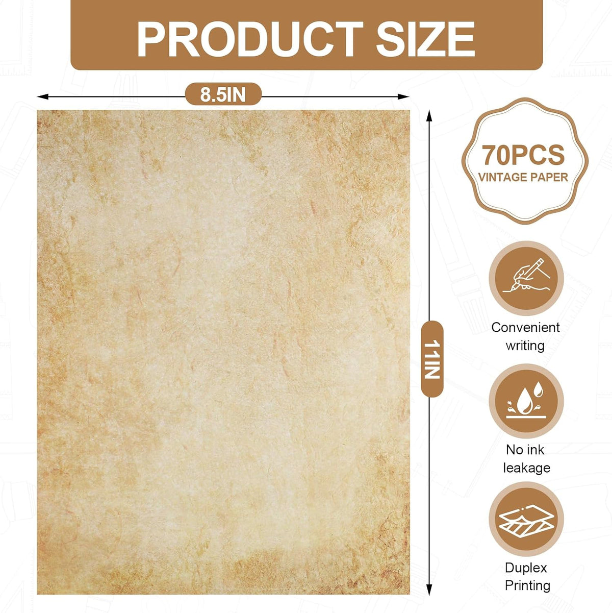 70 sheets per pack