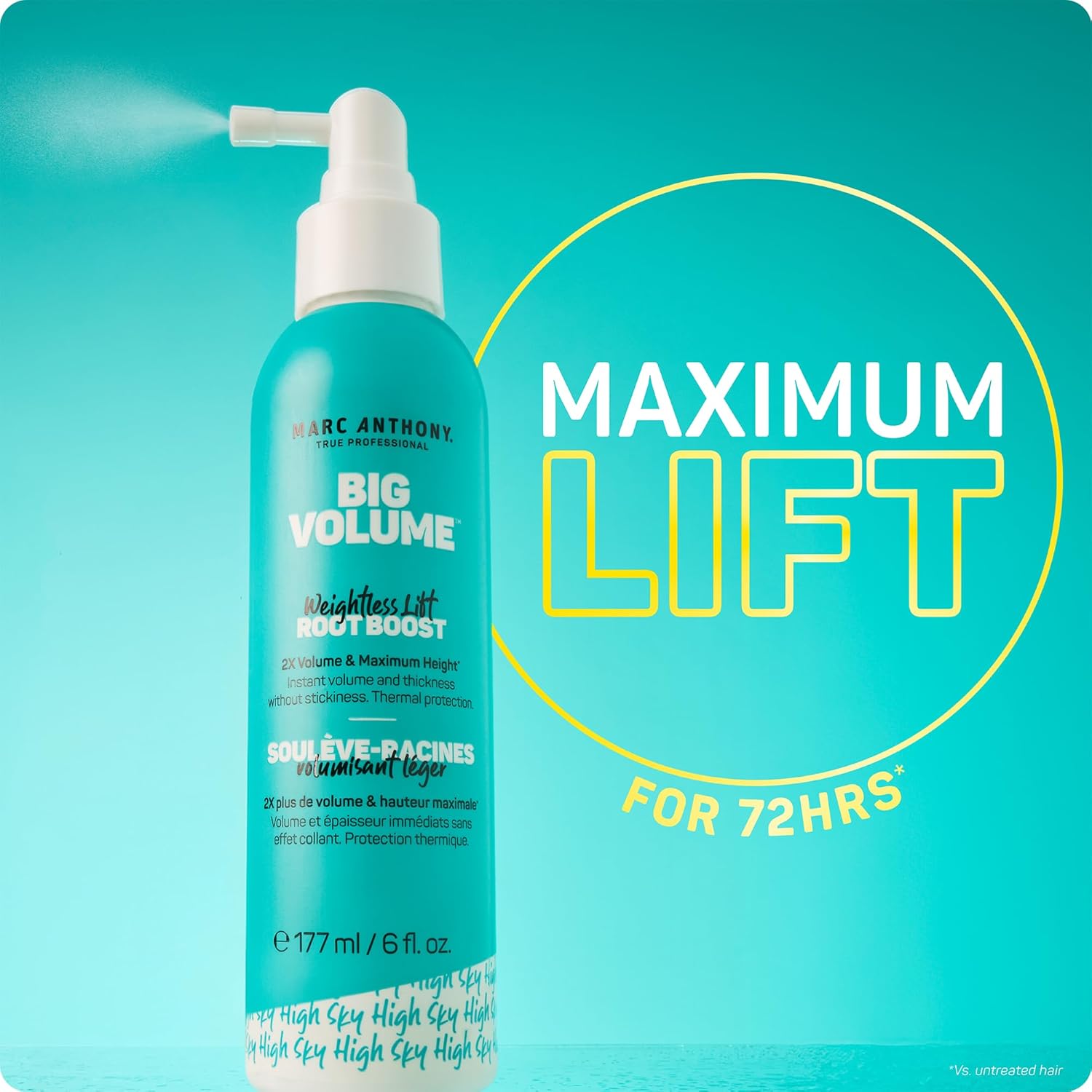72-hour maximum hold claim for long-lasting fullness