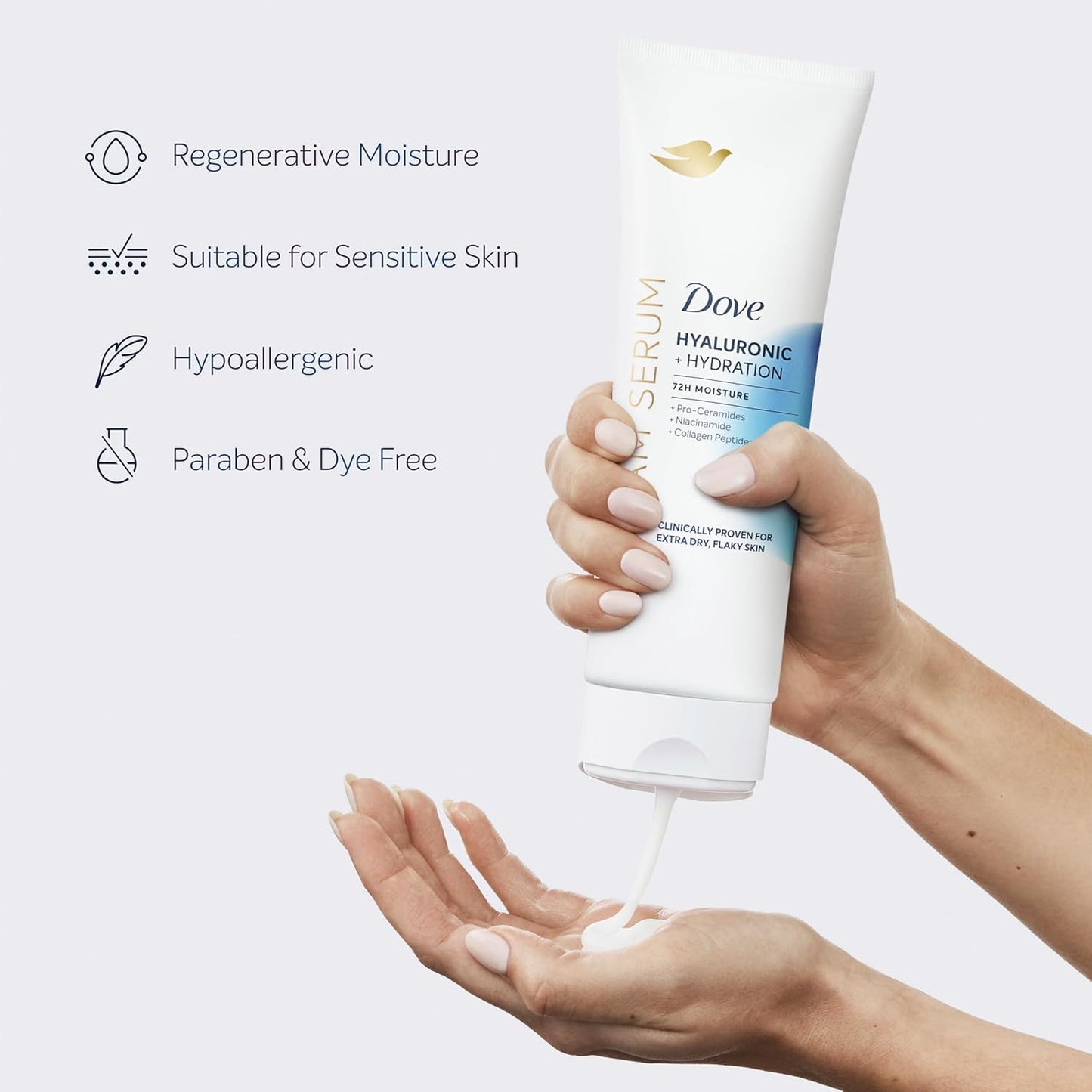 72-hour moisture claim via high-potency serum formula
