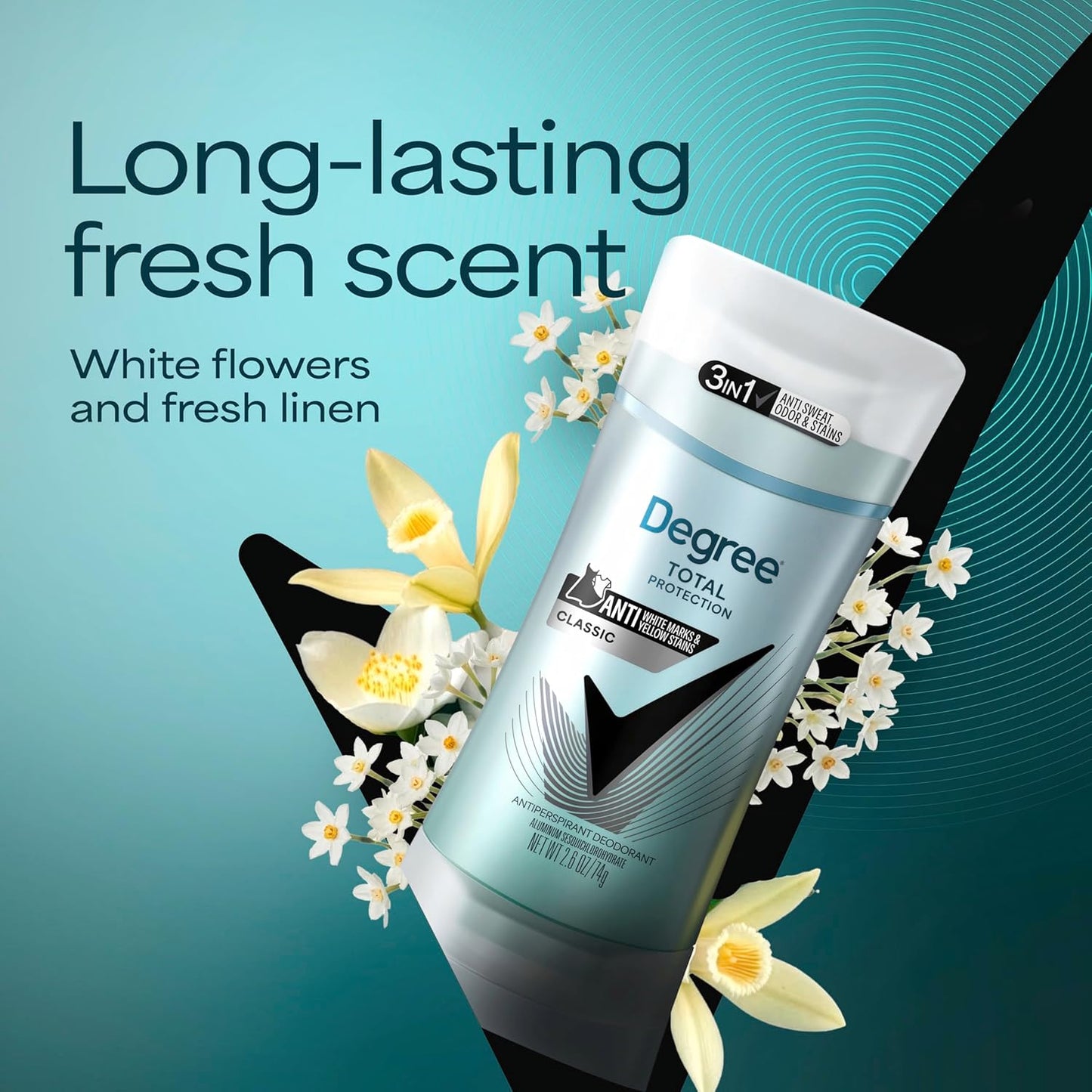 72-hour sweat and odor protection rating