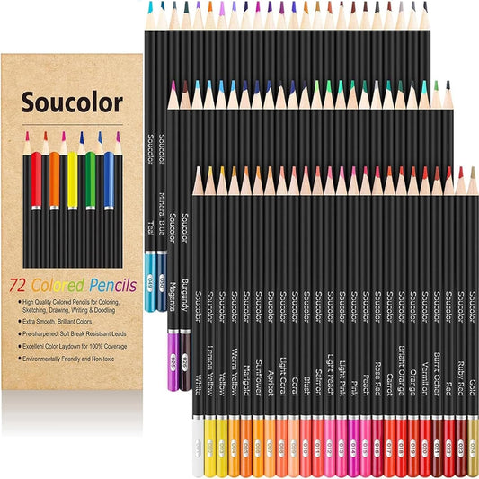 72 richly pigmented colors in the core set (with 50- and 180-color variant options)