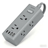 One Beat Flat Plug Power Strip – College Dorm Desk Charging Station for Laptop, Phone and Tablet
