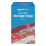 Amazon Basics Gallon Slider Bags – Family-Safe Bulk Storage for Whole Chickens and Soup Leftovers, BPA-Free 90 Count