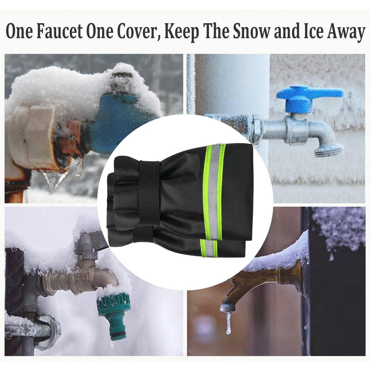 8.5" h x 6.1" w universal-fit dimensions compatible with most standard outdoor faucets
