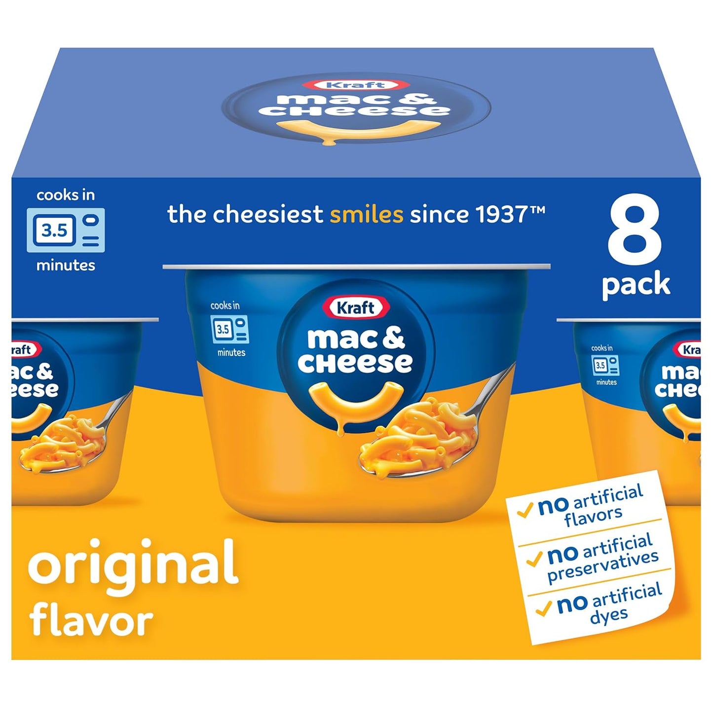 8 count value pack of 2.05 oz single-serving microwaveable cups