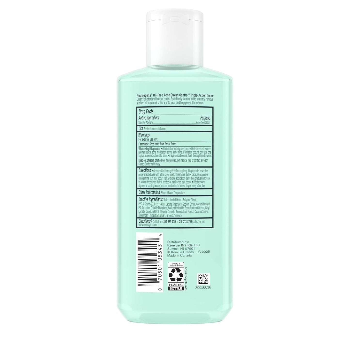 8 fl oz liquid toner format applied with a soaked cotton pad after cleansing