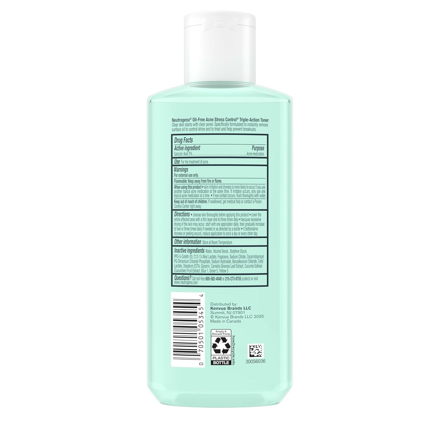 8 fl oz liquid toner format applied with a soaked cotton pad after cleansing