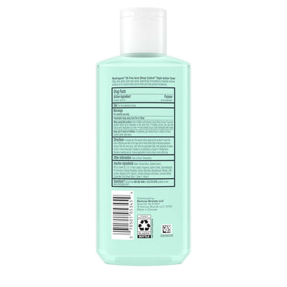 8 fl oz liquid toner format applied with a soaked cotton pad after cleansing
