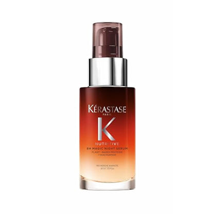 8-hour overnight leave-in treatment with niacinamide and plant-based proteins