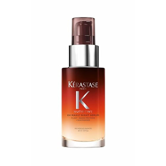 8-hour overnight leave-in treatment with niacinamide and plant-based proteins