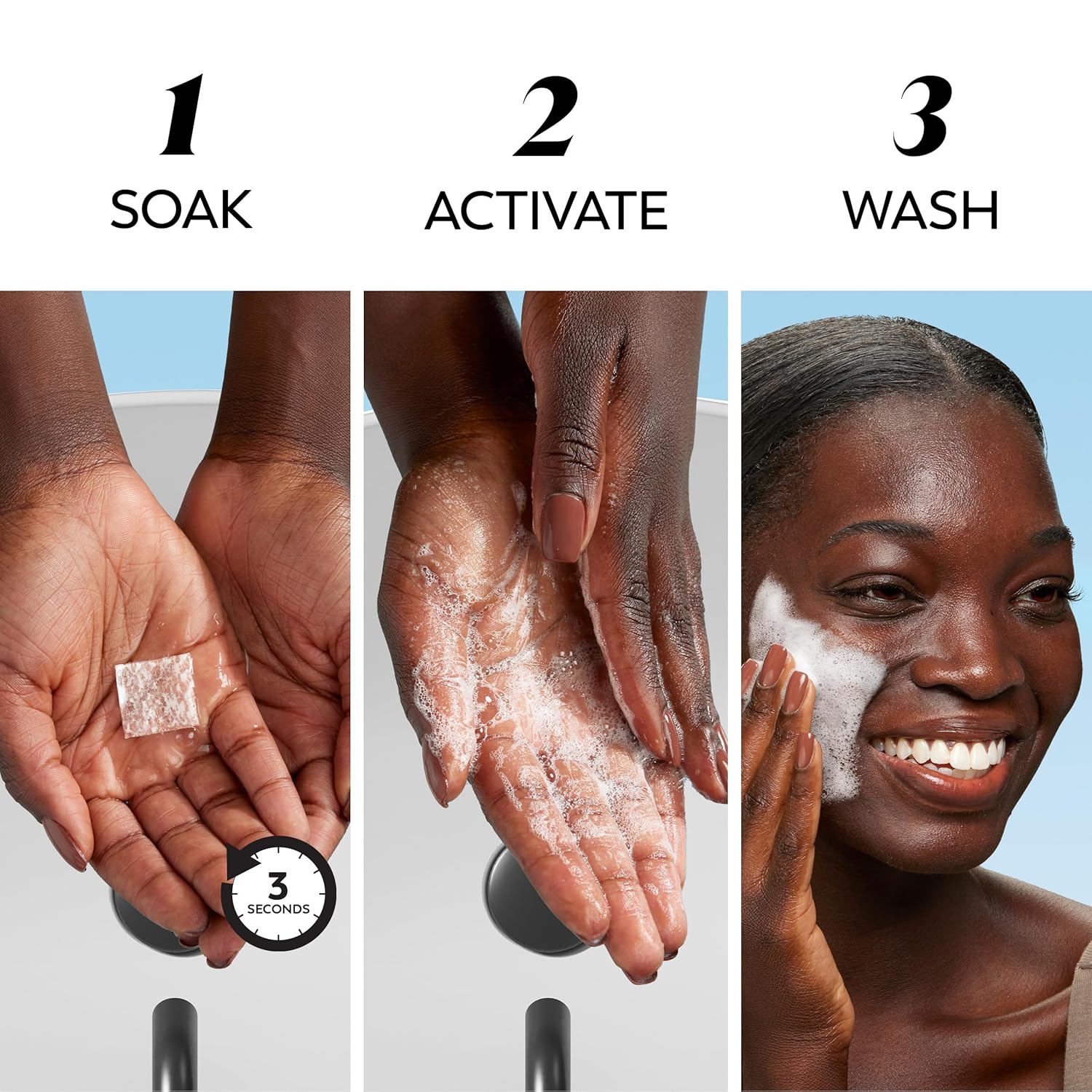 8-ingredient minimalist formulation free of sulfates, parabens, and mineral oil