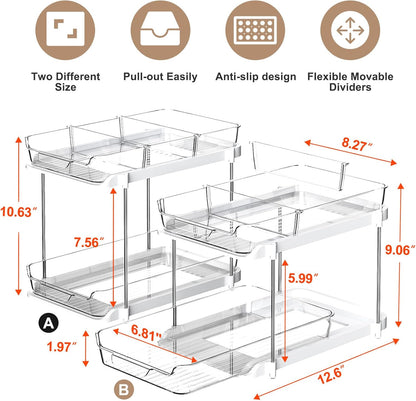 8 movable/adjustable interior dividers