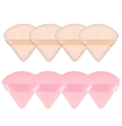 8 Pieces Triangle Powder Puff Face Soft Triangle Makeup Puff Velour Cosmetic Foundation Blender Sponge Beauty Makeup Tools
