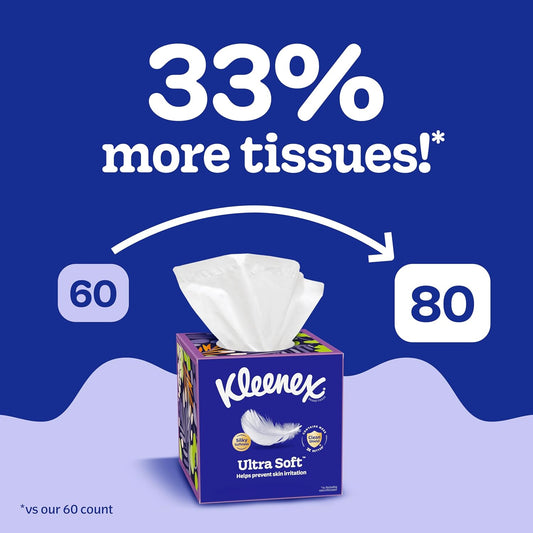 80 tissues per cube box across 8 boxes (640 total in this listing)