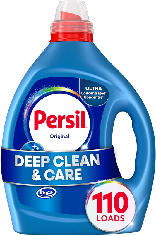 82.5 fl oz ultra-concentrated liquid yielding 110 regular loads (also offered in 50 fl oz variant)