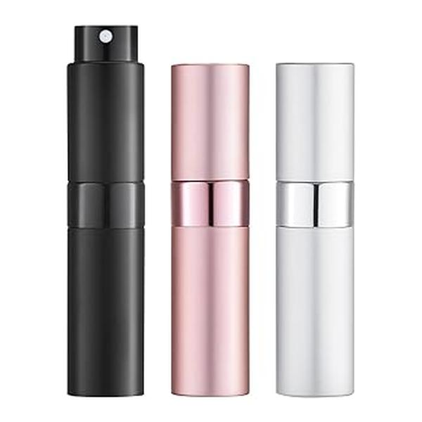 8ml capacity per bottle (well under tsa 3.4oz liquid limit)