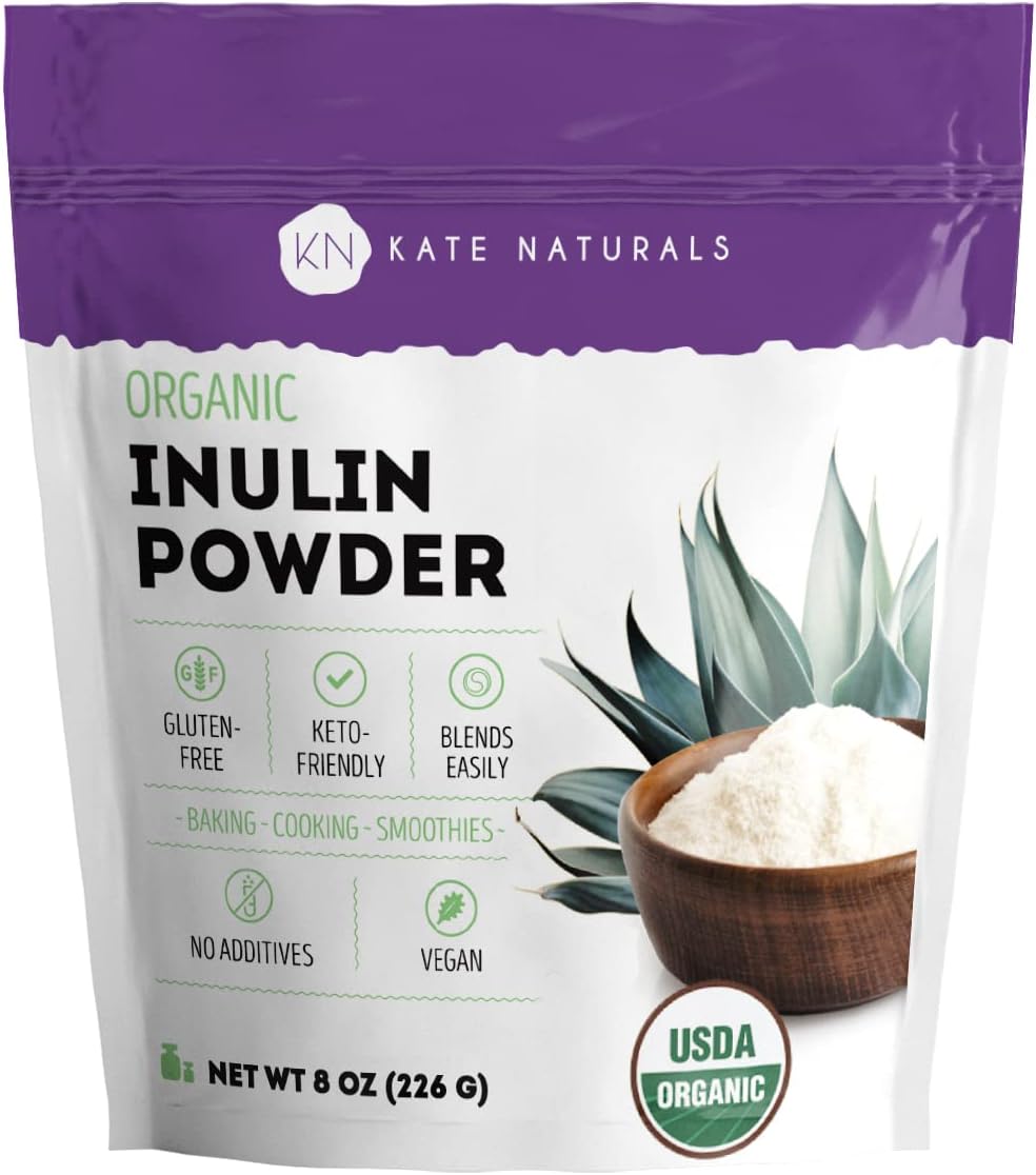 8oz organic inulin powder sourced from blue agave tequilana weber