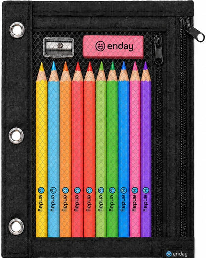 9.5" x 7" nylon pouch with reinforced 3-ring grommets