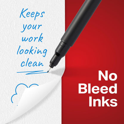 9 assorted ink colors: black, blue, red, green, clover, coral, orange, hot pink, purple