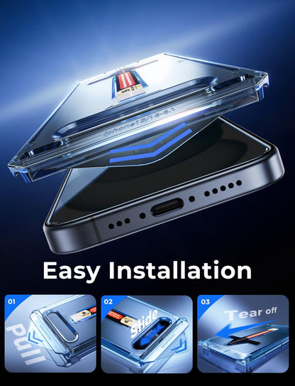 9h surface hardness tempered glass with drop and scratch resistance