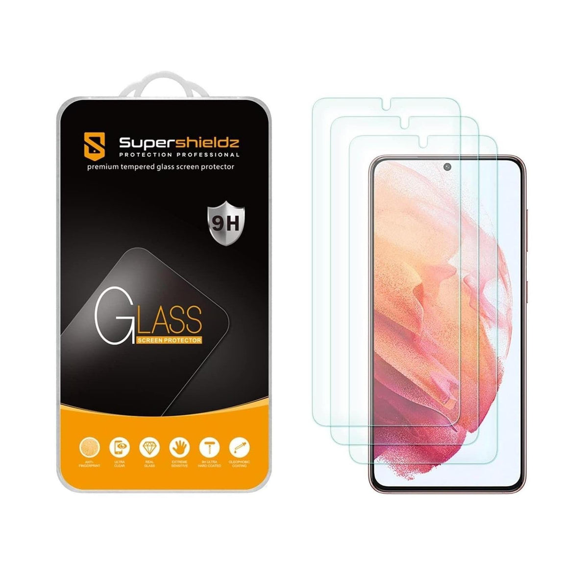 9h tempered glass construction for scratch and impact resistance