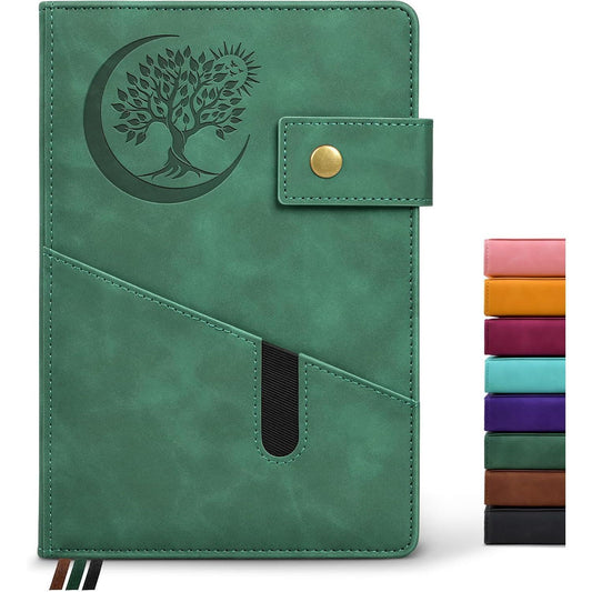 a5 hardcover journal with 200 pages of thick blank or lined paper (variant dependent)