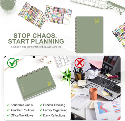Academic Planner 2026-2027 – Focus Companion for College Study Sessions, Jul-Jun Weekly and Monthly Organizer
