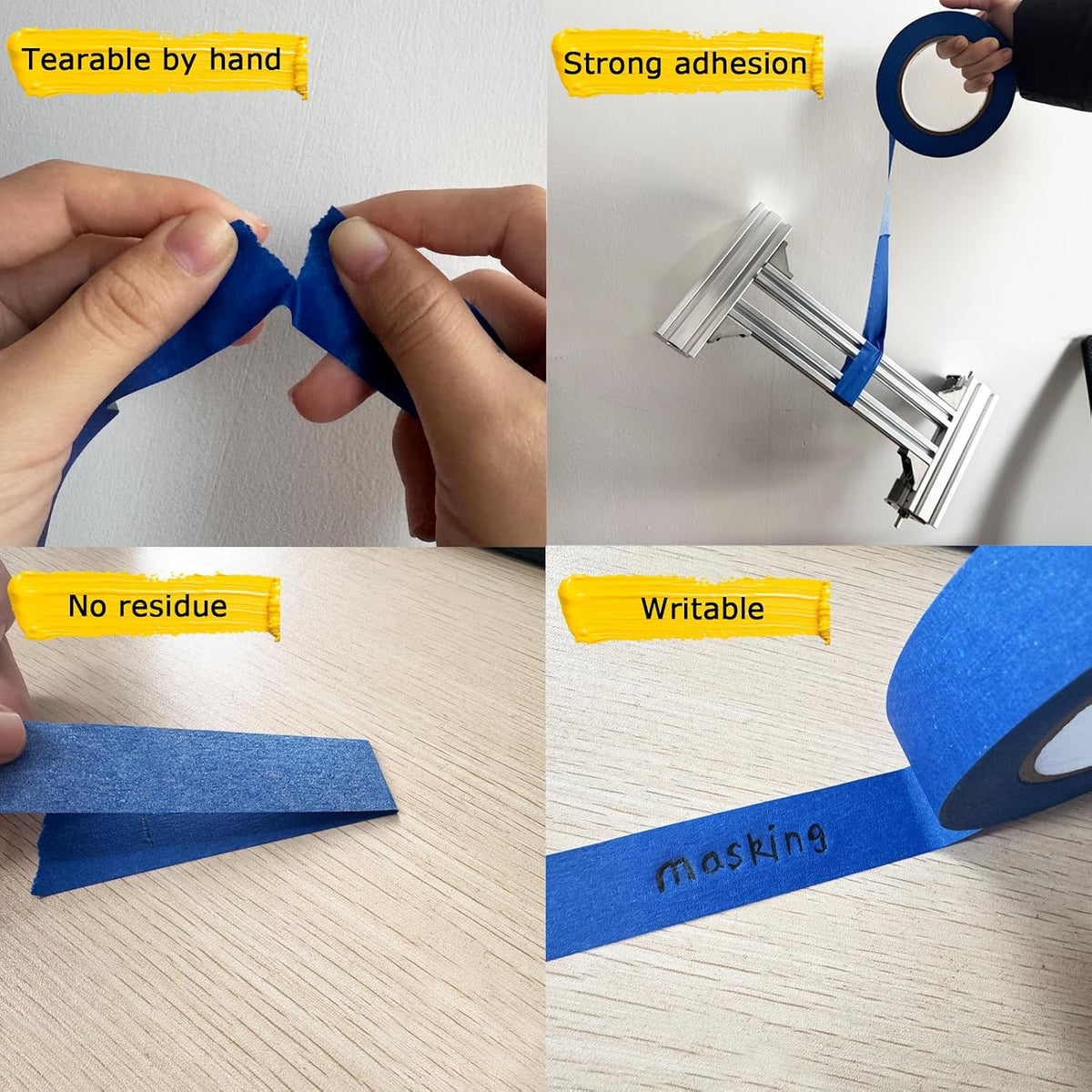 acid-free, non-toxic, water-resistant material that won't harm walls, paint, or paper