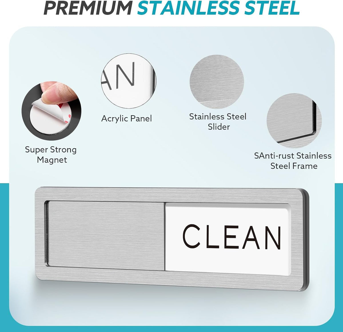 acrylic construction that resists fading and peeling in humid kitchens