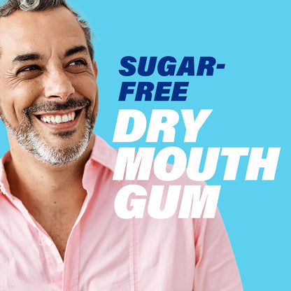 ACT Dry Mouth Gum – Daily Self-Care Chew for Medication-Induced Dry Mouth, Xylitol Soothing Mint