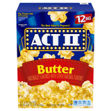 Act II Butter Microwave Popcorn 12-Bag Pack – Valentine's Day and Get-Well Gift for Cozy Nights In, Gluten-Free Snack