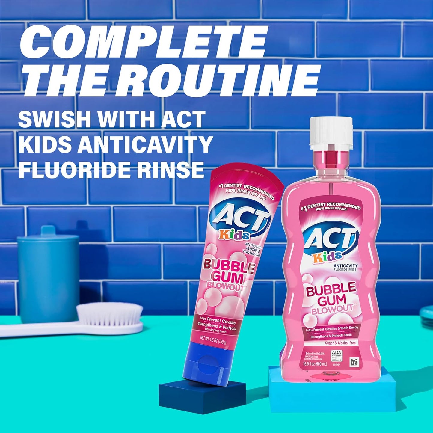 ACT Kids Anticavity Fluoride Toothpaste – Dentist Recommended Safe Cavity Protection for Children, 4.6 oz