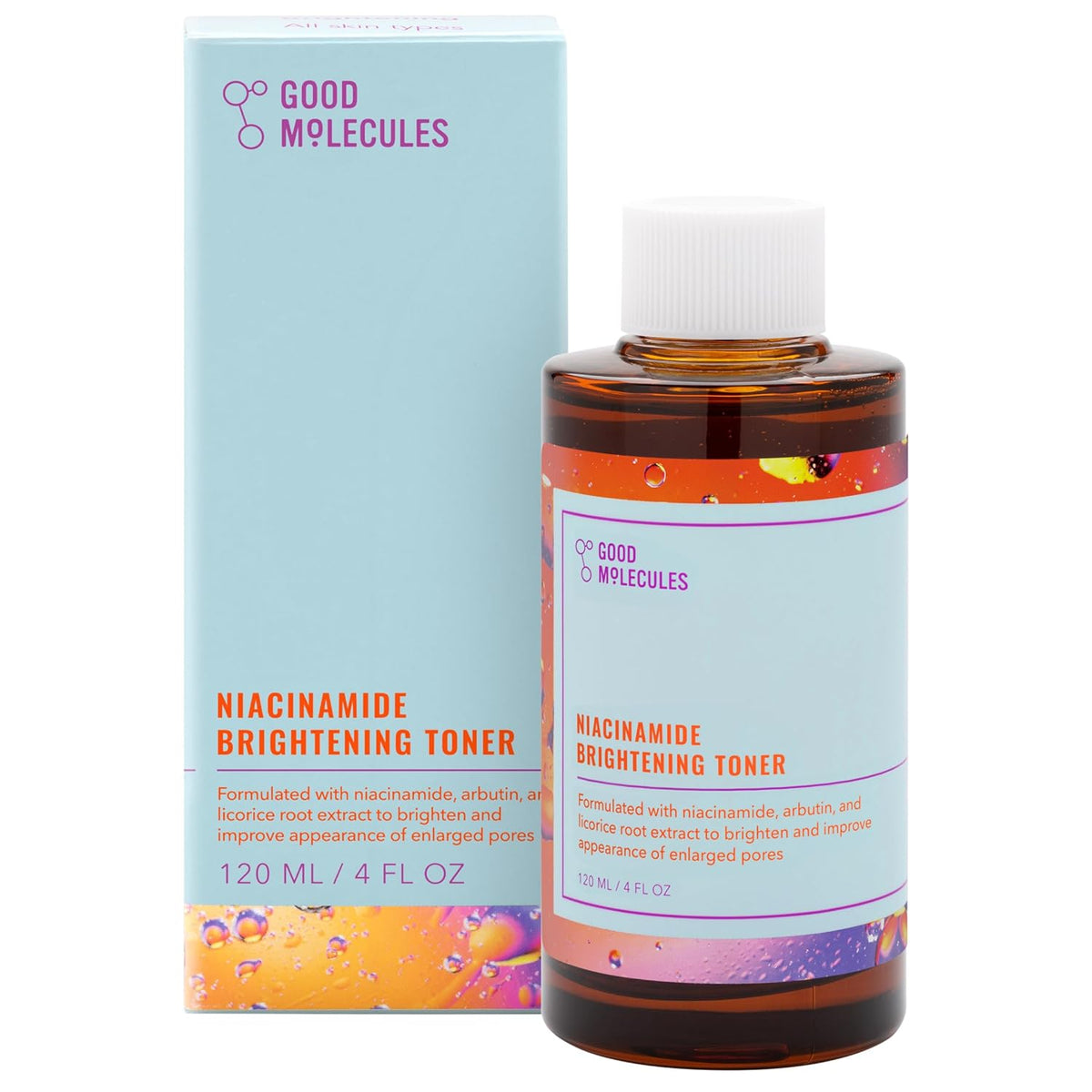 active complex: niacinamide + arbutin + licorice root + vitamin c