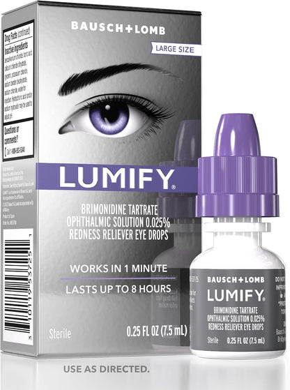 active ingredient brimonidine tartrate that selectively targets eye redness