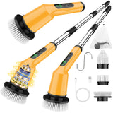 ScrubGo Electric Spin Scrubber – Sleek Stainless Steel Bathroom Accessory with LCD Display