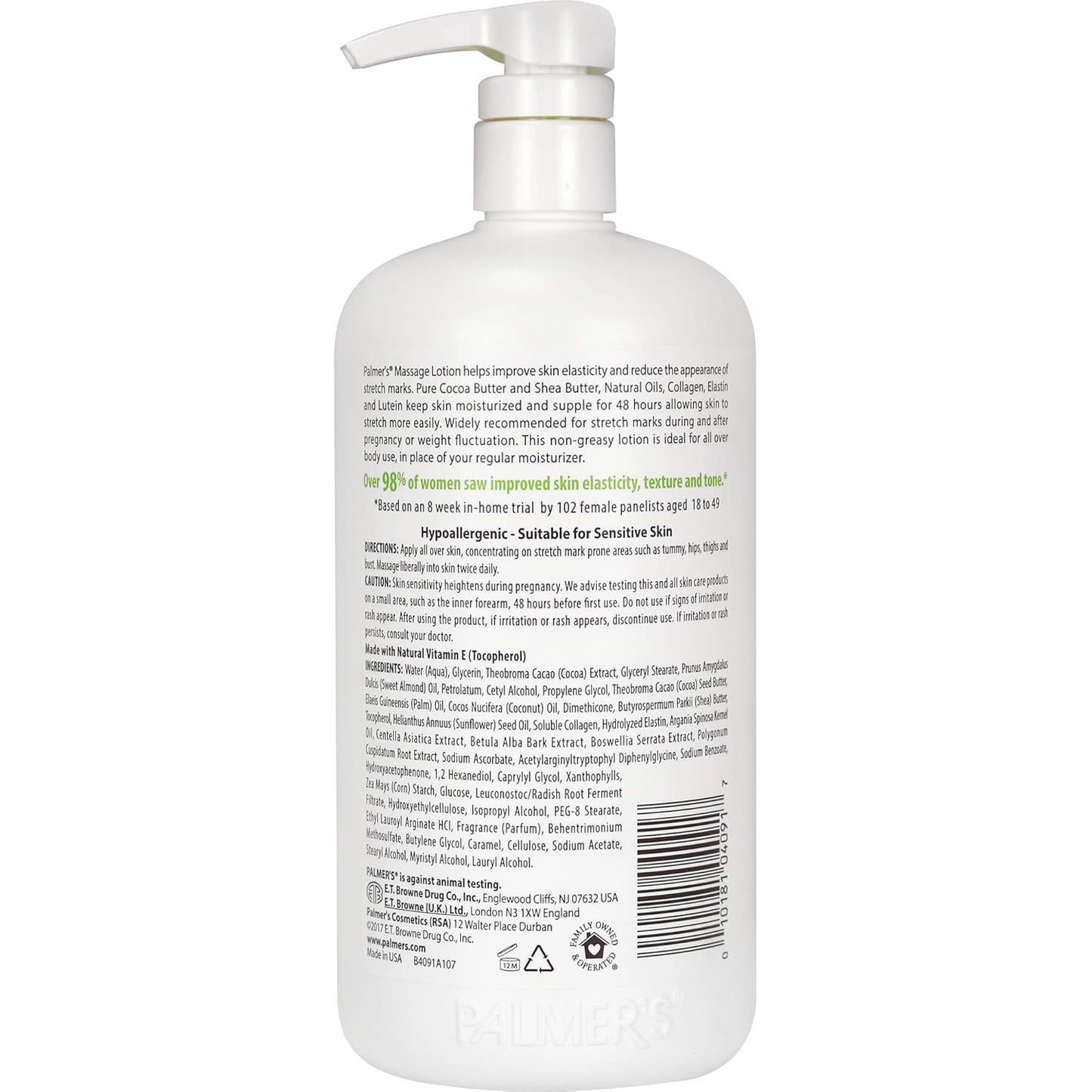 added collagen and elastin to support skin's structural fibers