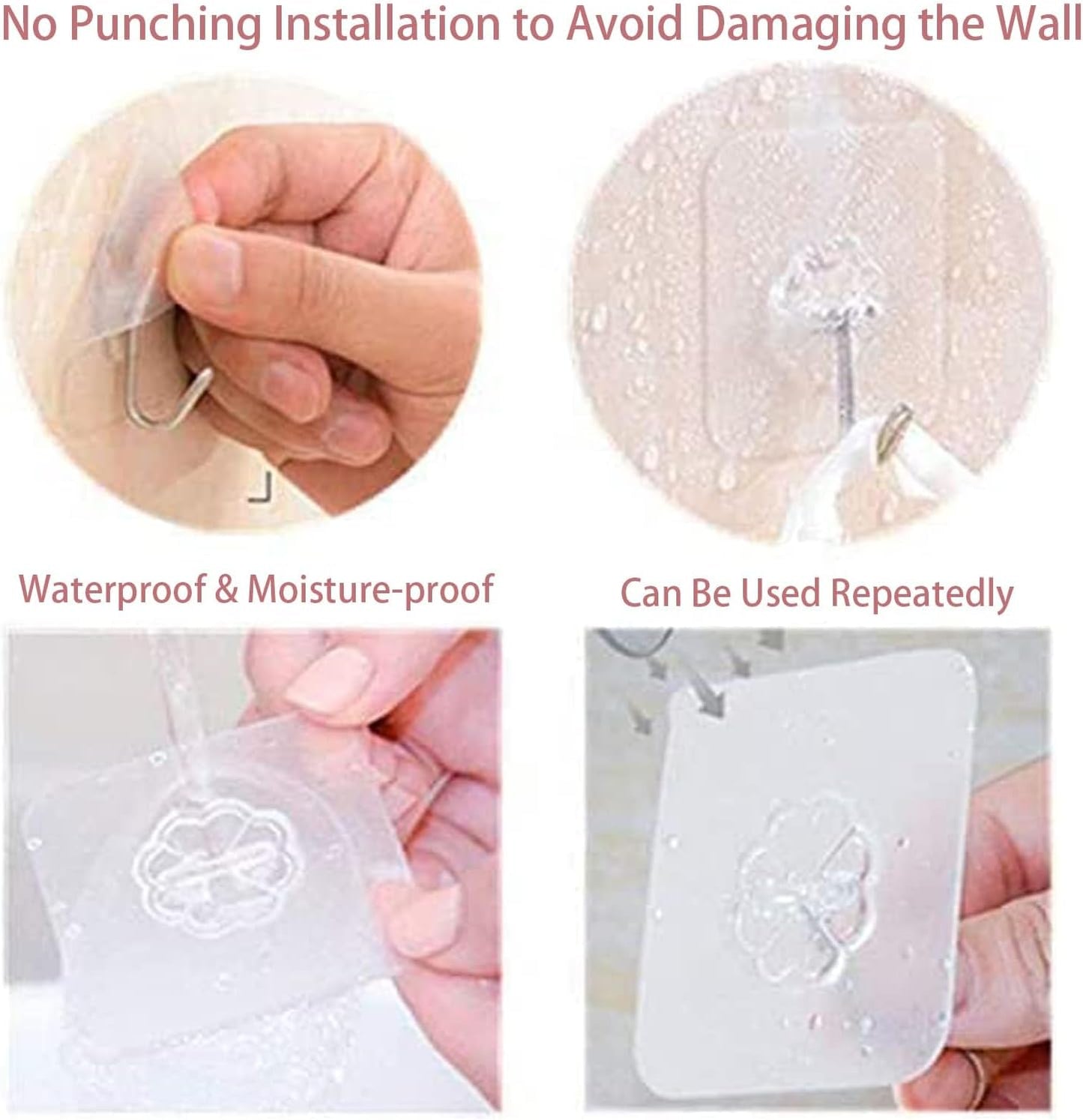 Adhesive Wall Hooks – Waterproof Heavy-Duty Hooks for Patio String Light Setup