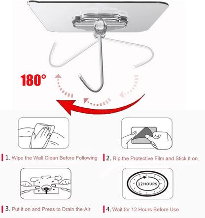 Adhesive Wall Hooks – Waterproof Heavy-Duty Hooks for Patio String Light Setup
