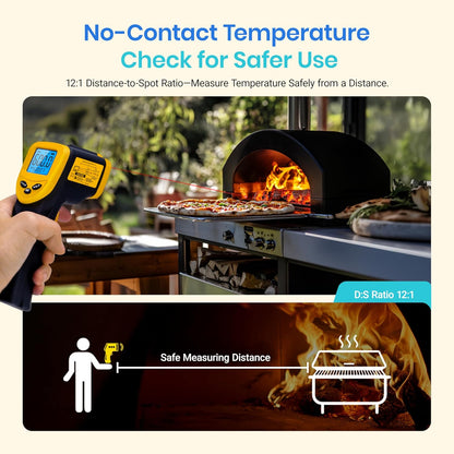 adjustable emissivity for accurate readings on different surface materials