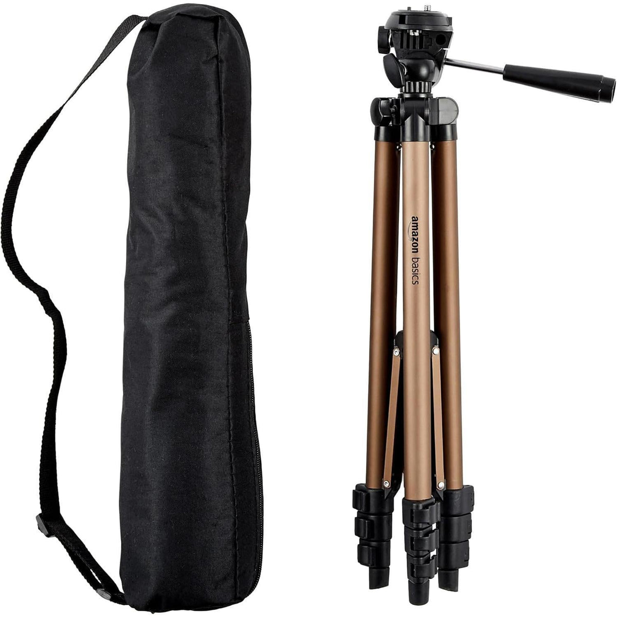 adjustable height from 16.1 to 50 inches (or 60 inches on the 60-in variant) with 3-section lever-lock legs